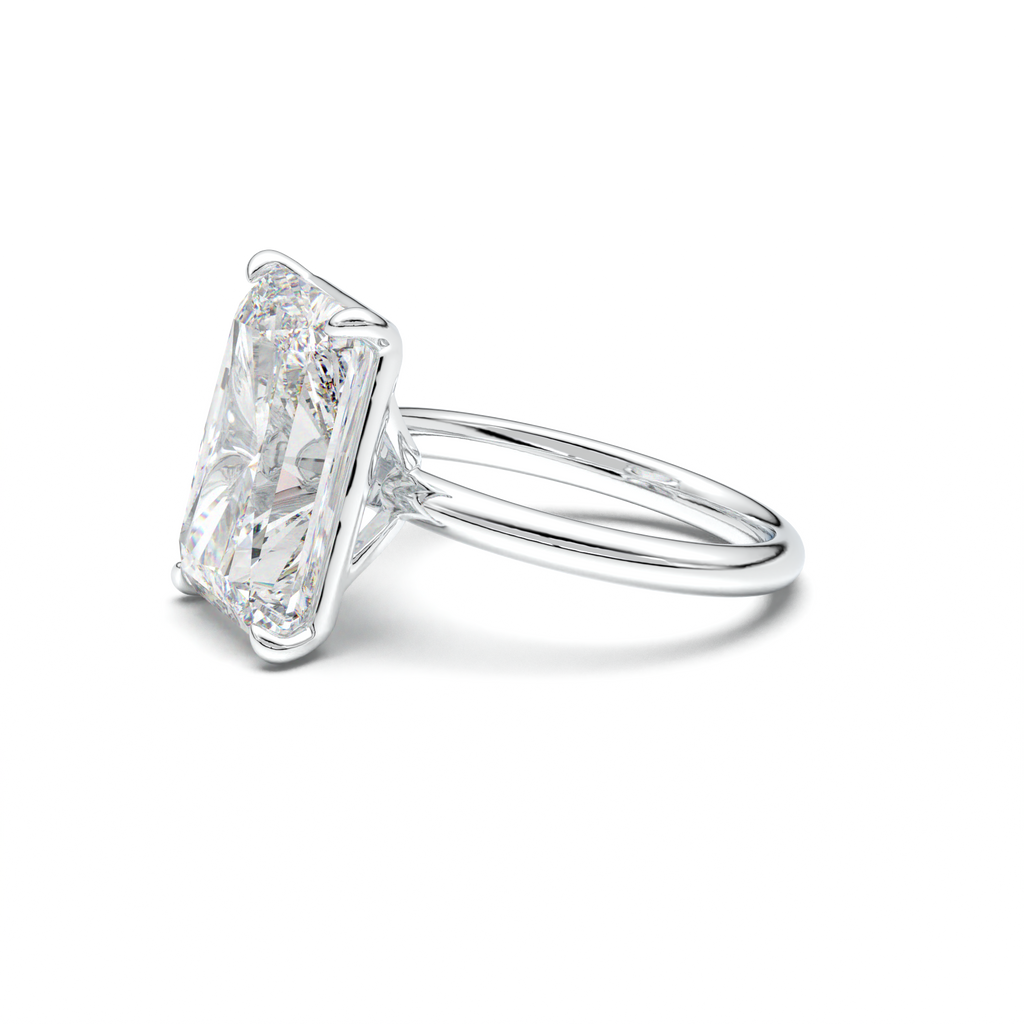 Radiant Solitaire Horseshoe Setting Engagement Ring