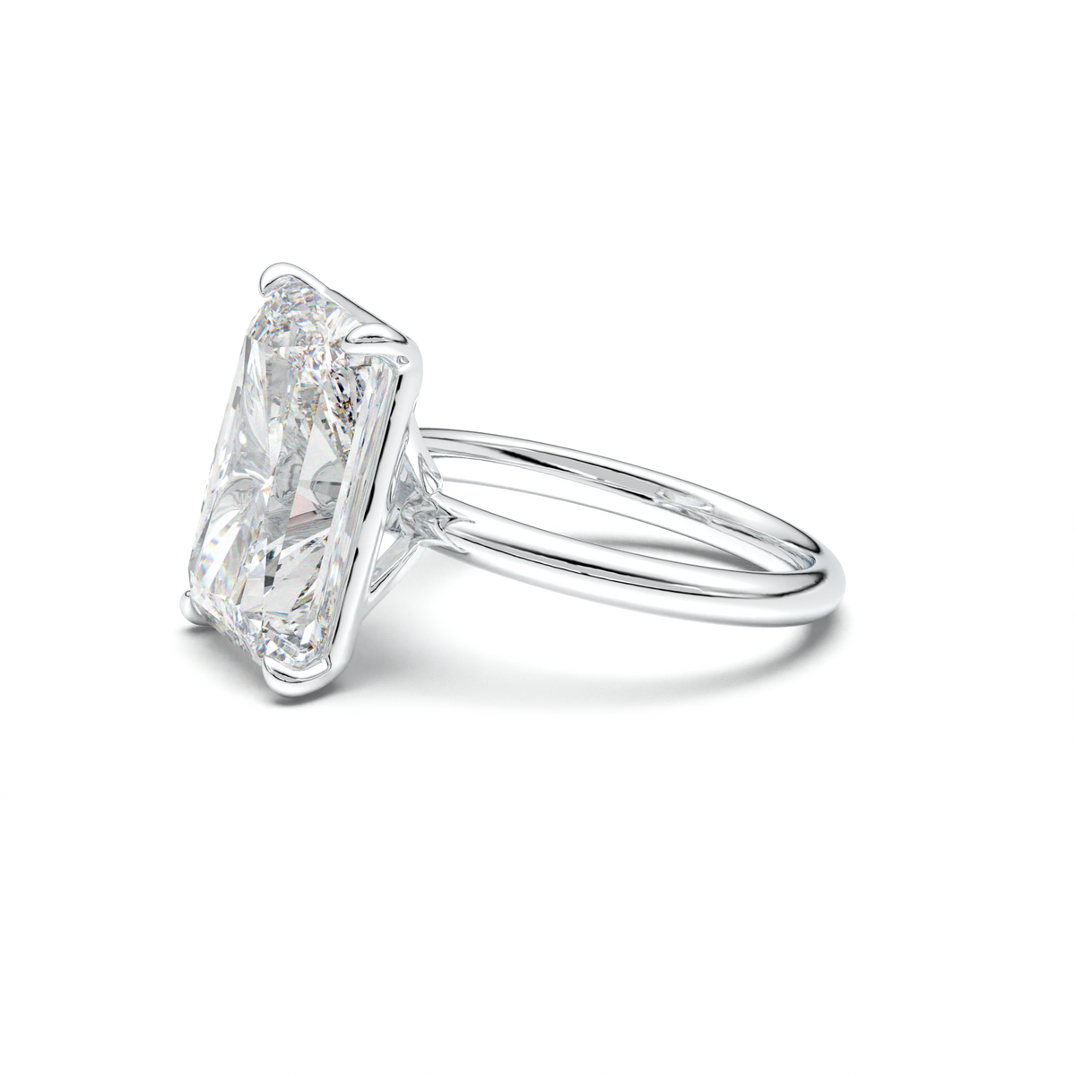 Radiant Solitaire Horseshoe Setting Engagement Ring