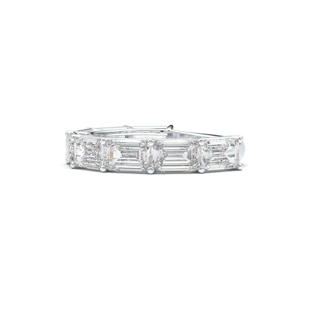 Emerald-Cut Six-Stone Wedding Band