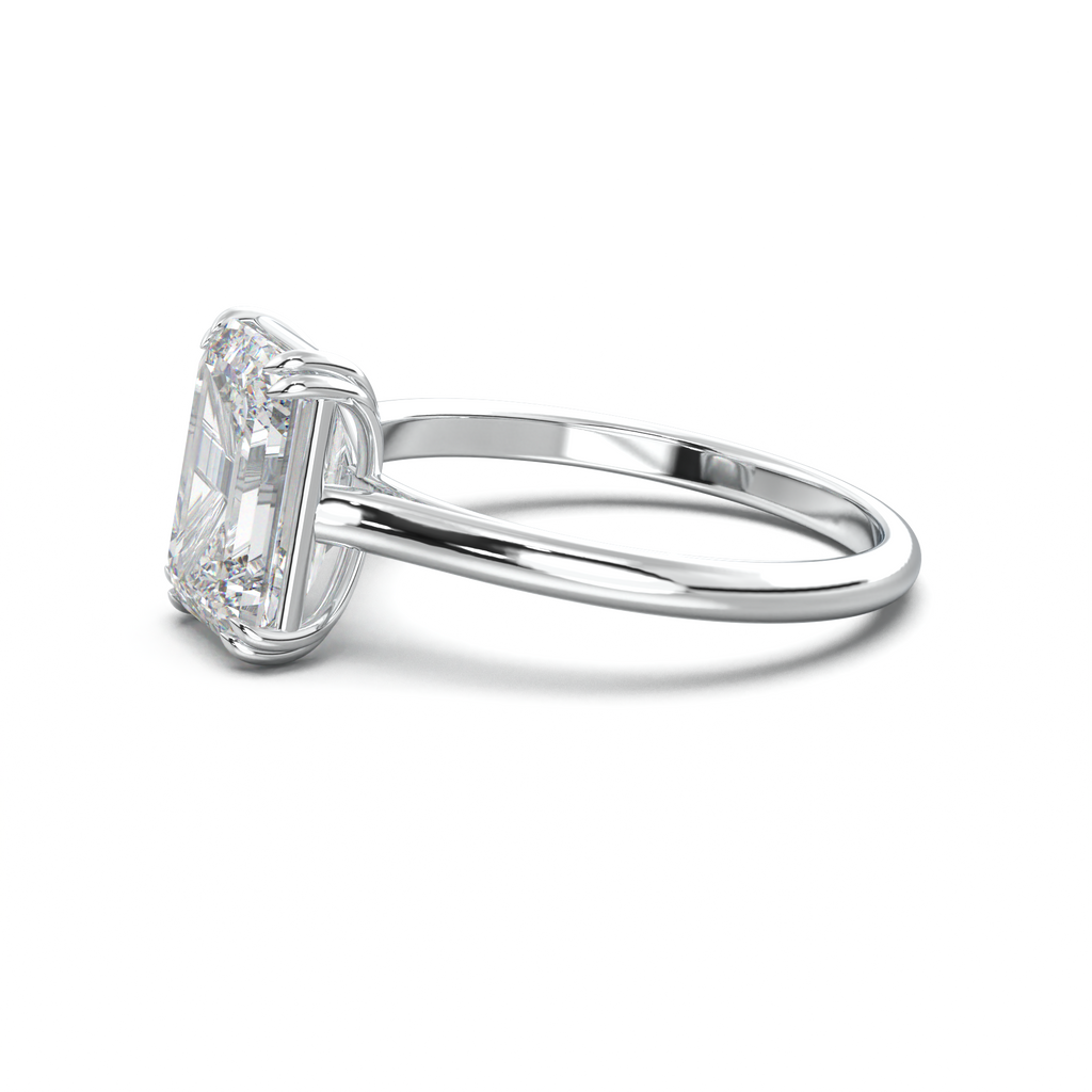 Emerald Solitaire Engagement Ring