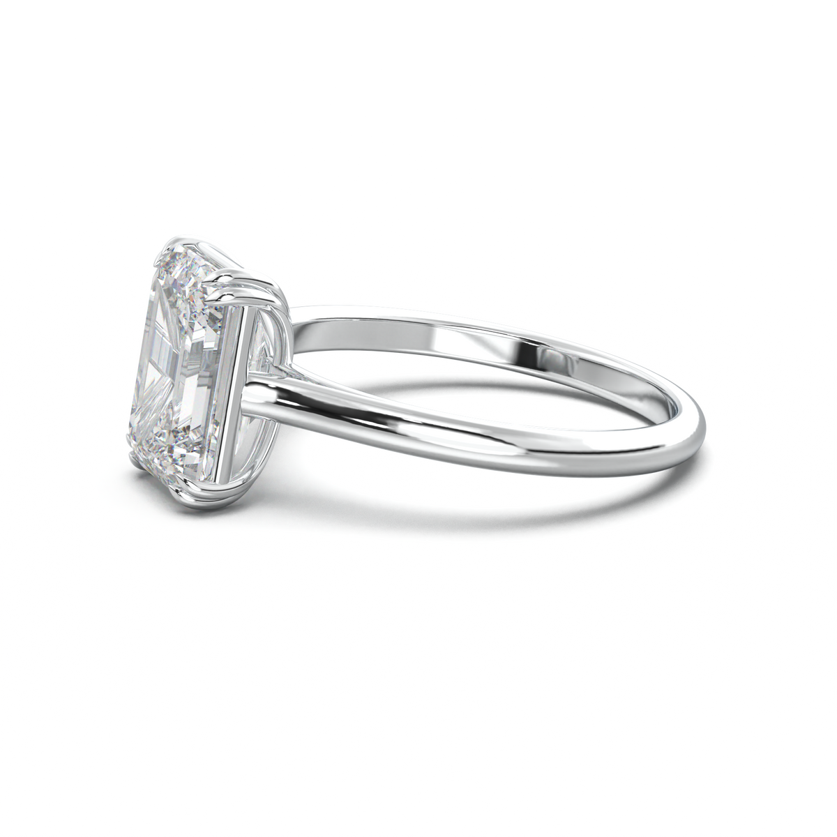 Emerald Solitaire Engagement Ring