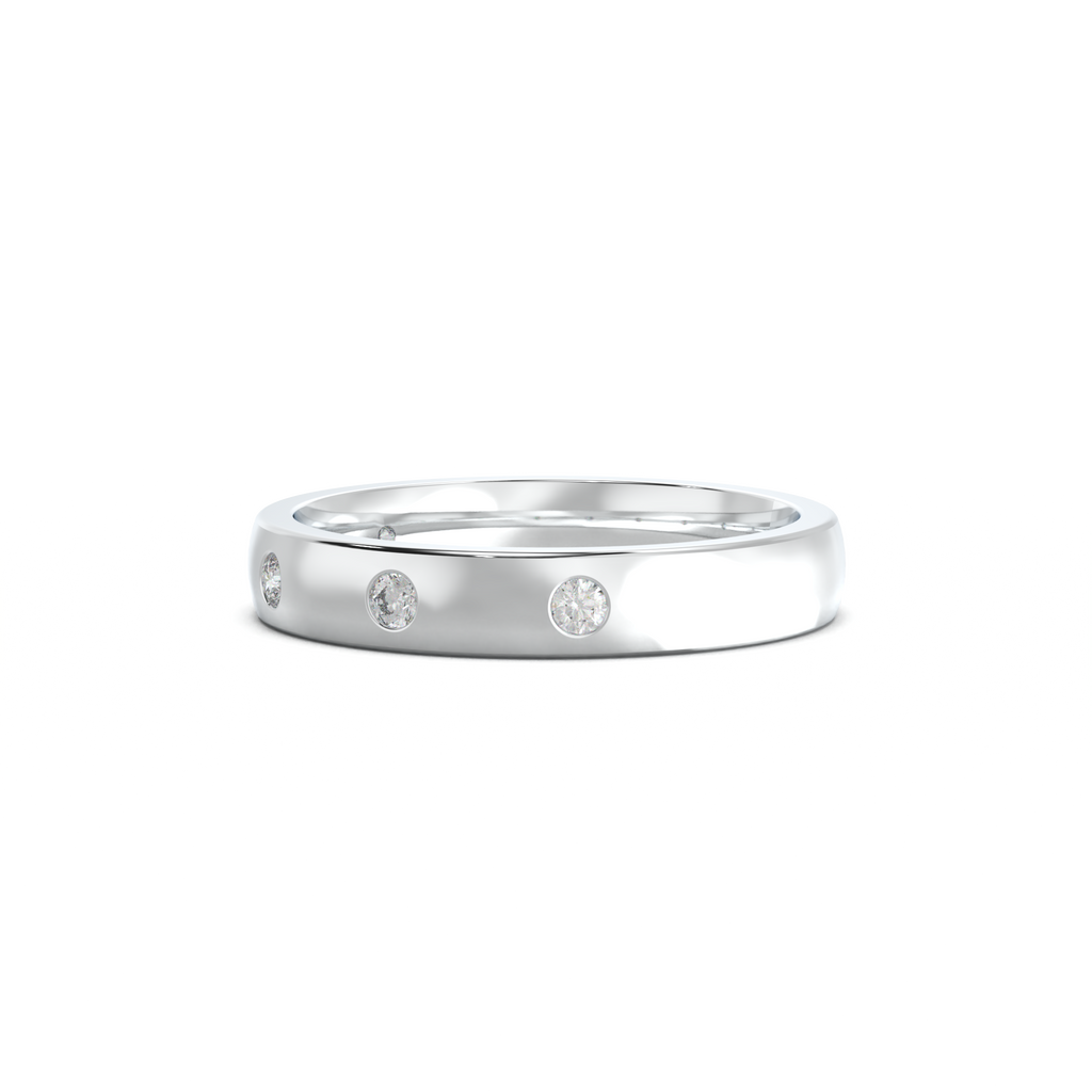 Five-Diamond Flush-Set Men's Band