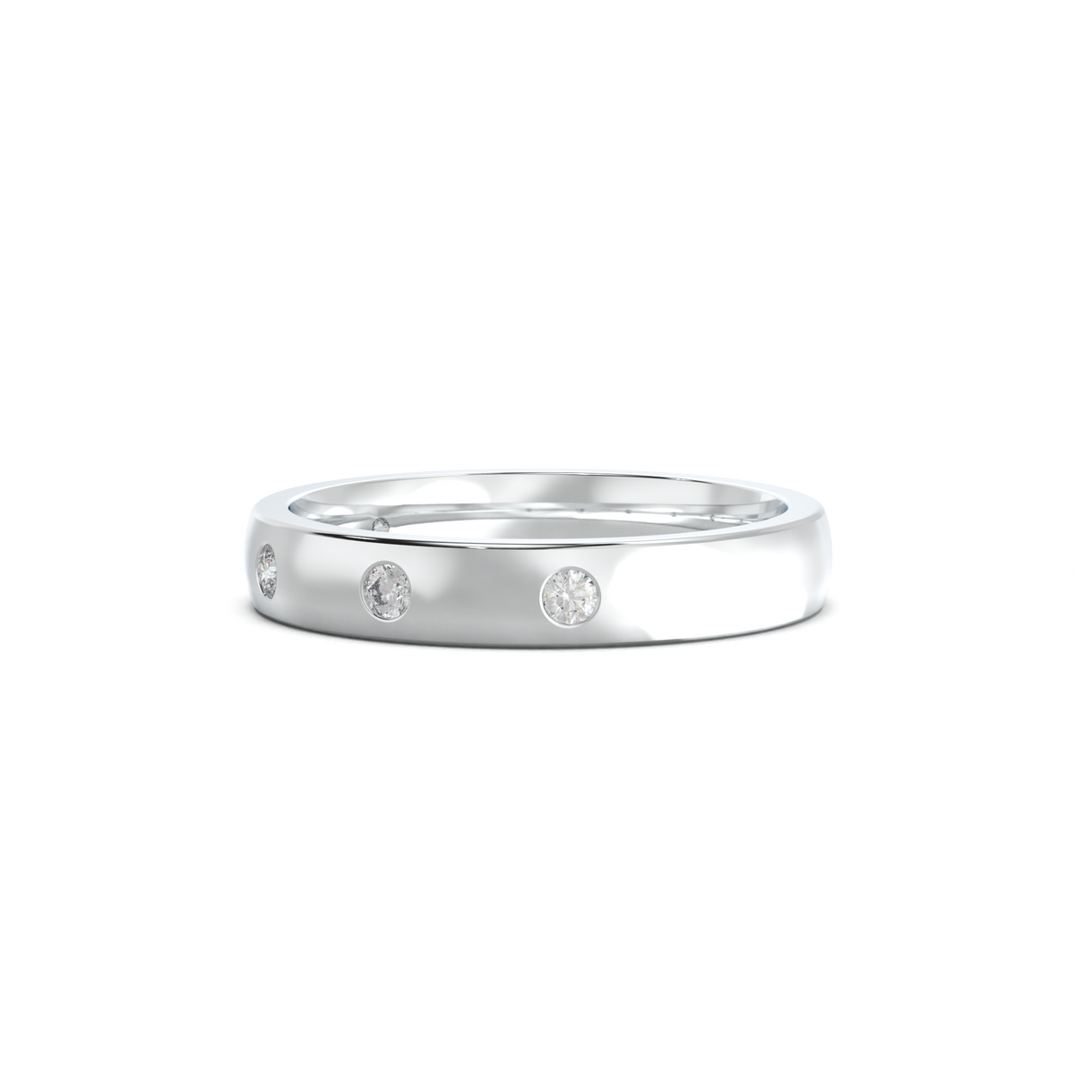 Five-Diamond Flush-Set Men's Band