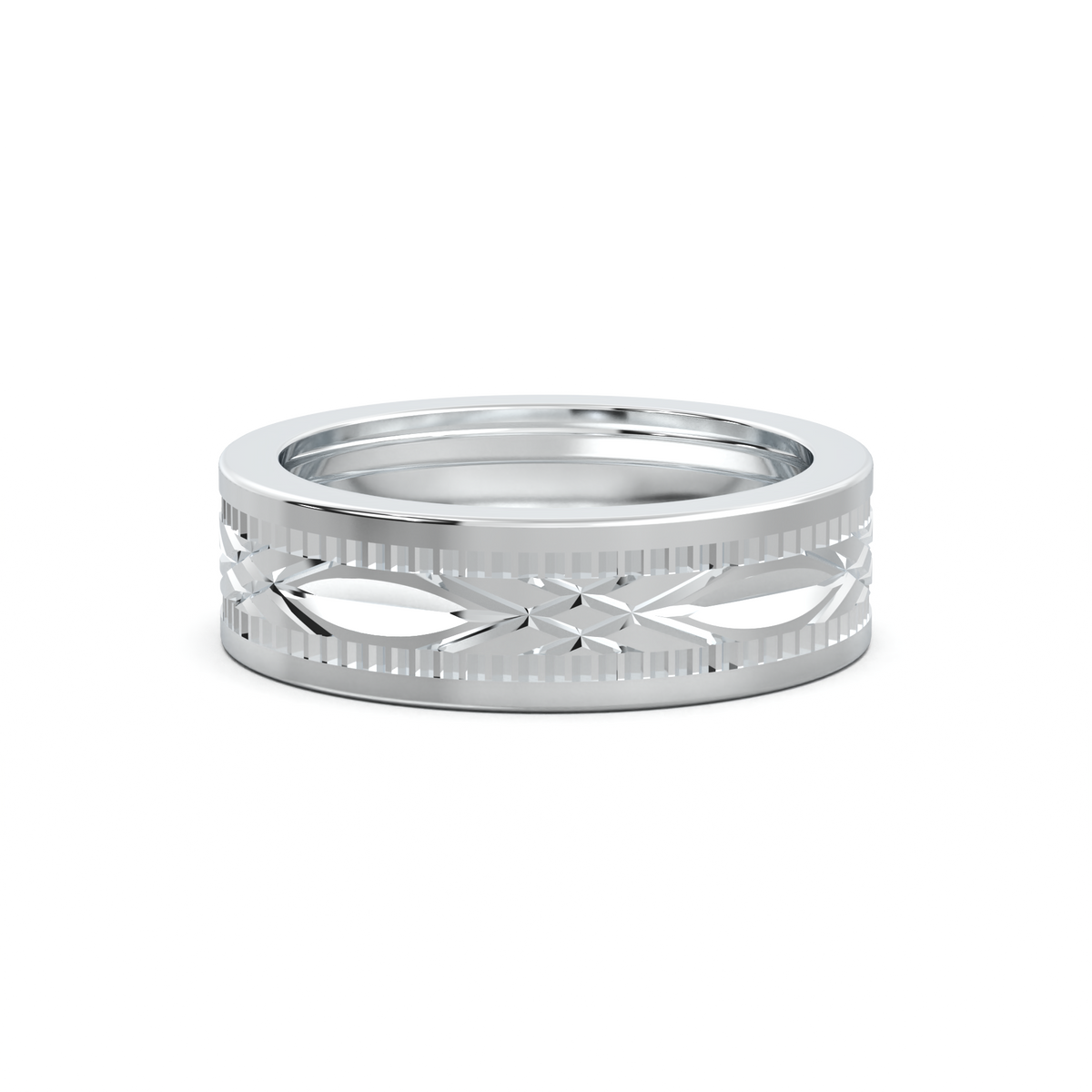 Engraved Geometric Men's Band