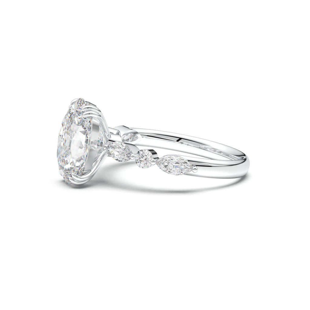Oval Mixed-Shape Engagement Ring