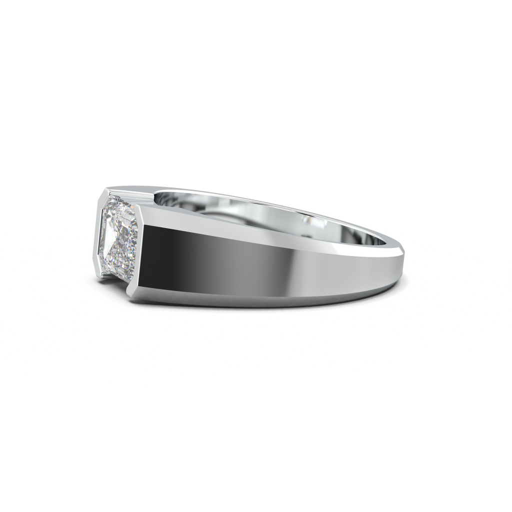 East-West Emerald Men's Ring