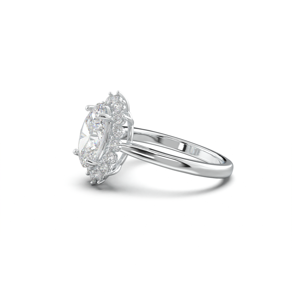 Oval Halo Engagement Ring