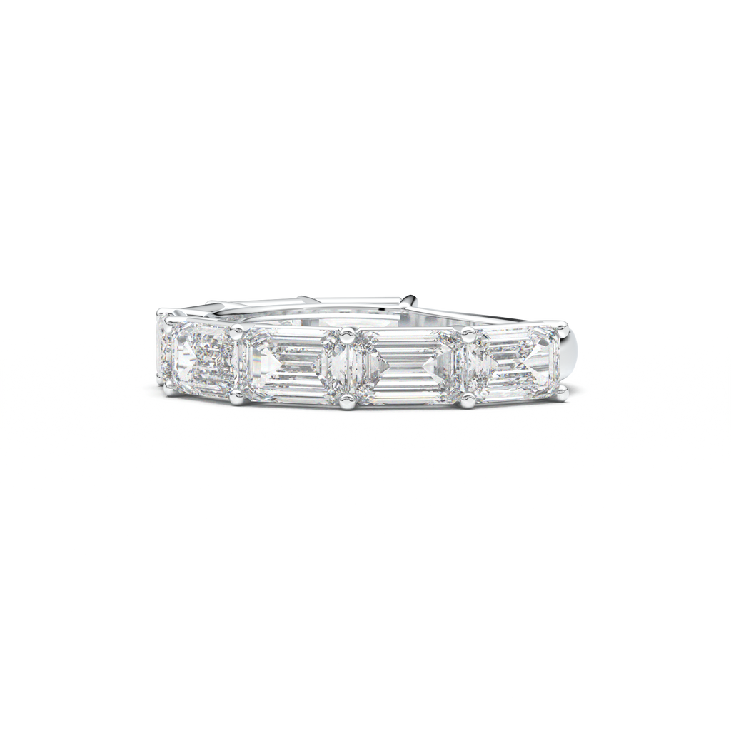Emerald-Cut Six-Stone Wedding Band