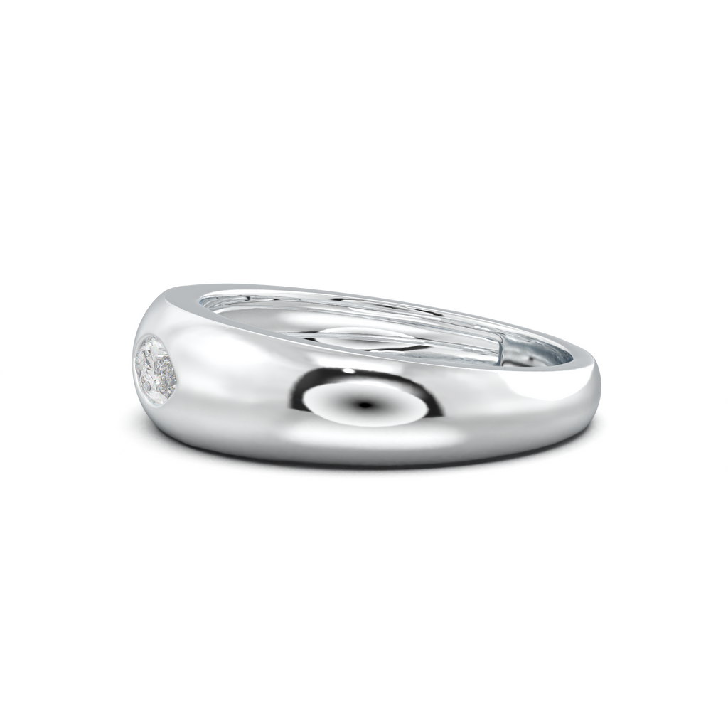 Flush-Set Marquise Men's Band