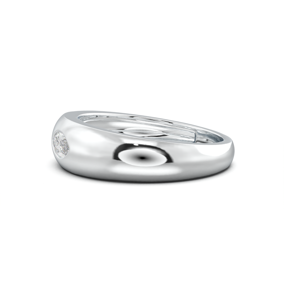 Flush-Set Marquise Men's Band