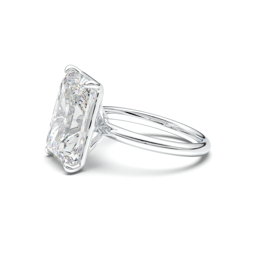Radiant Solitaire Horseshoe Setting Engagement Ring