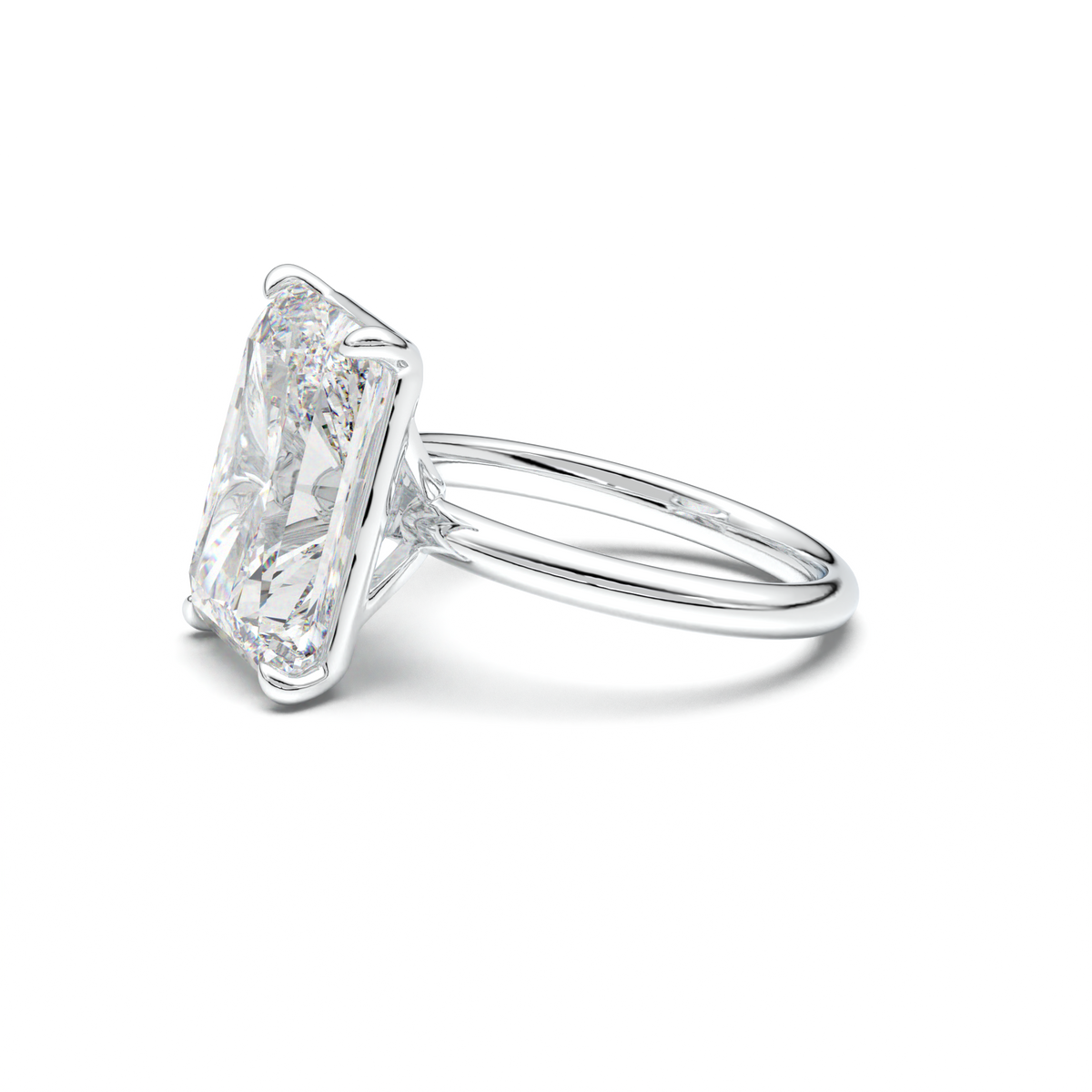 Radiant Solitaire Horseshoe Setting Engagement Ring