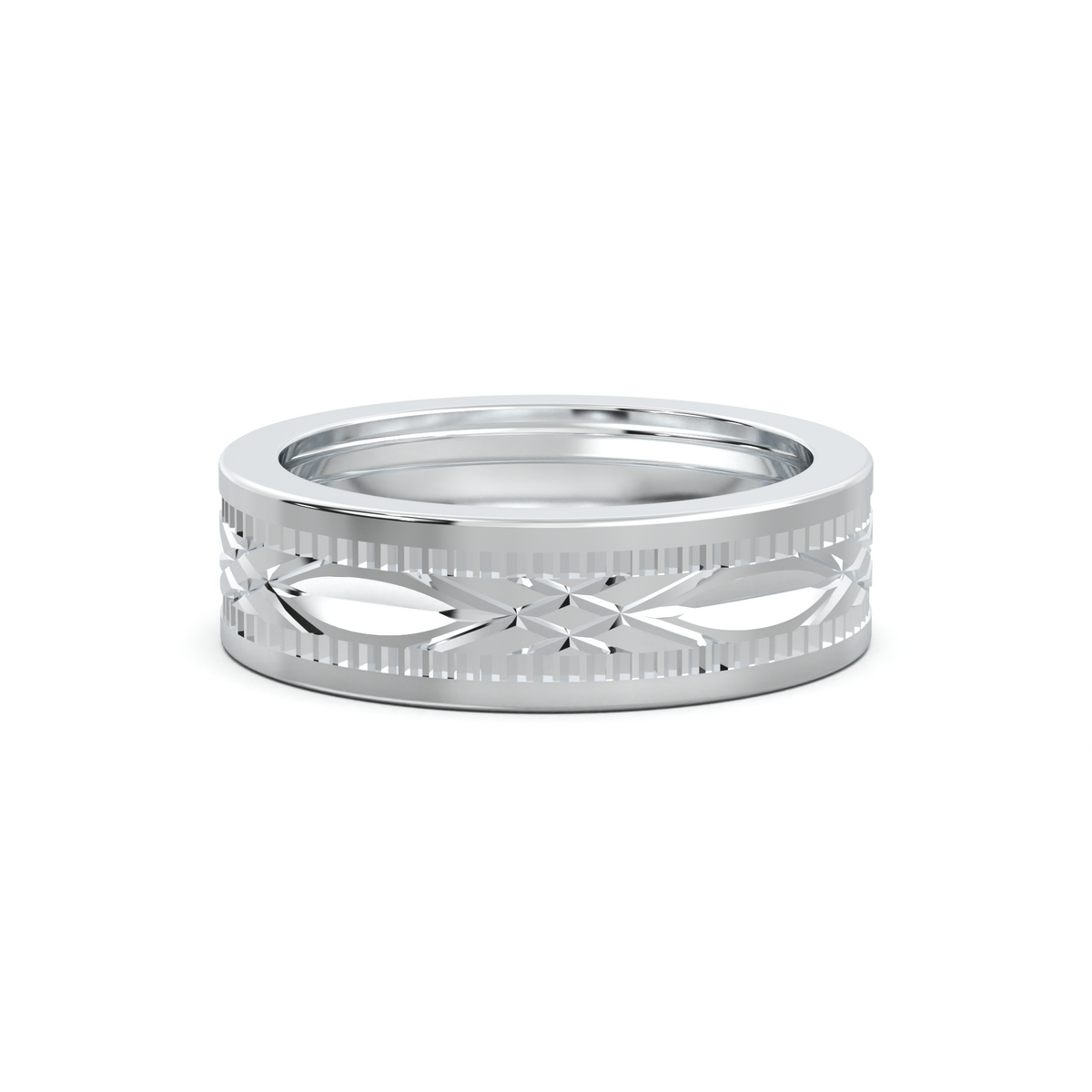 Engraved Geometric Men's Band