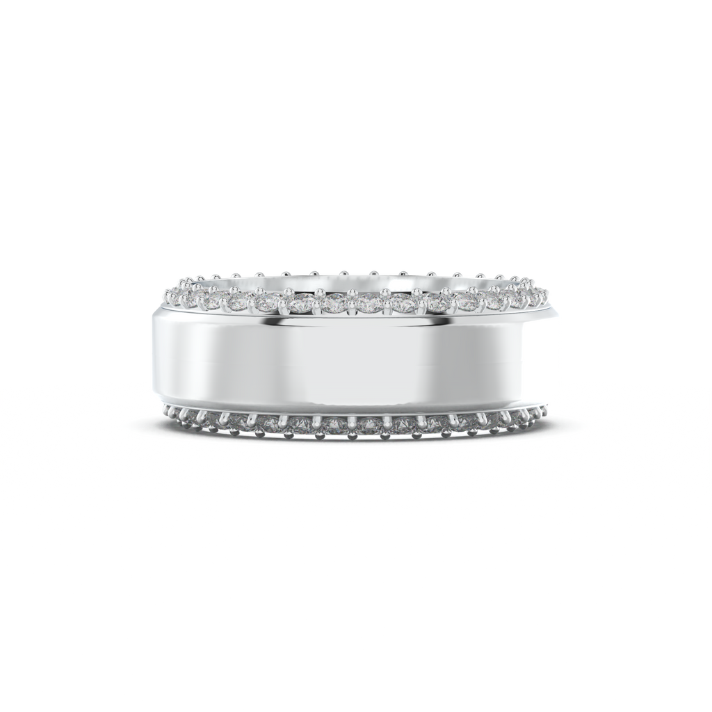 Double Pavé Edge Men's Band