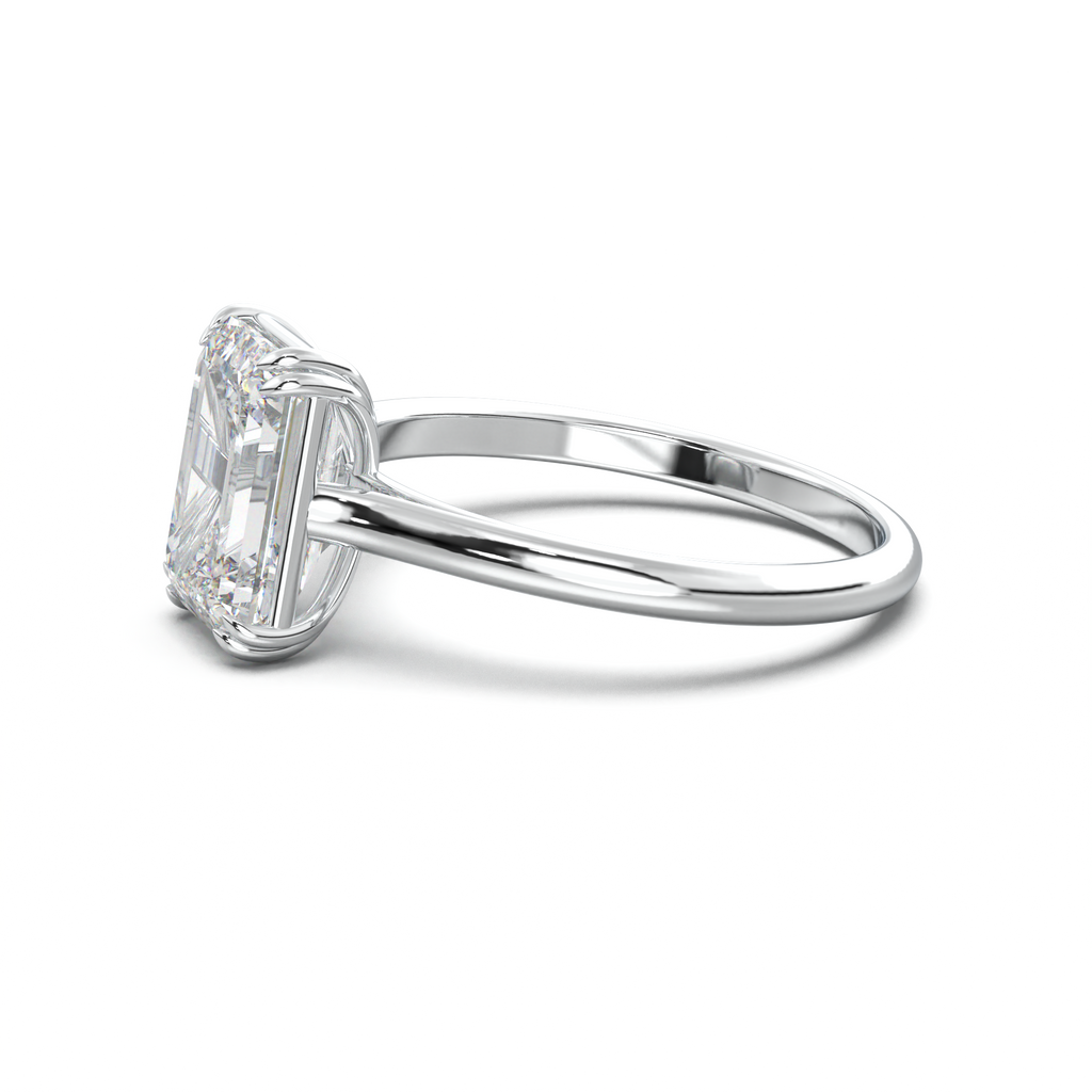 Emerald Solitaire Engagement Ring