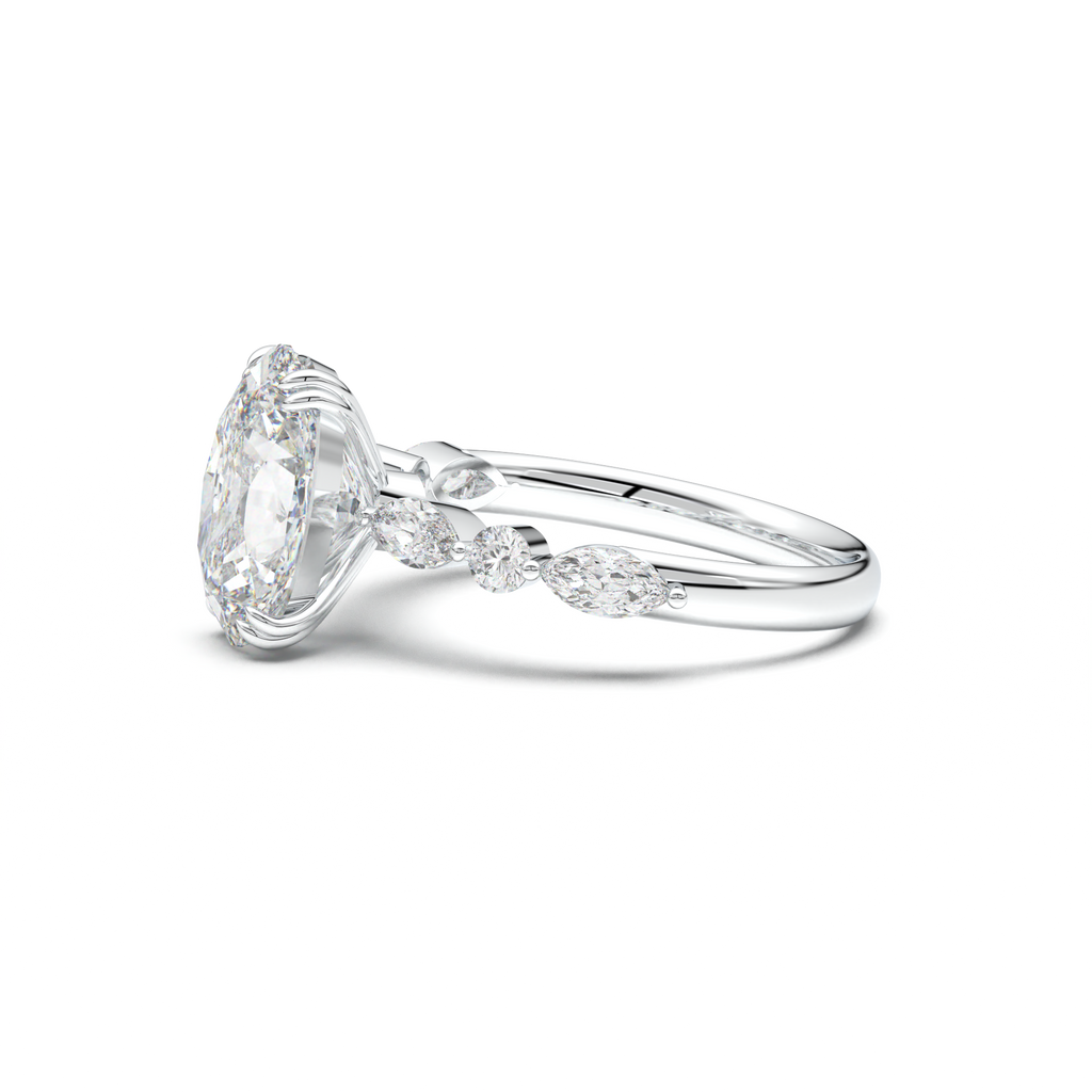 Oval Mixed-Shape Engagement Ring