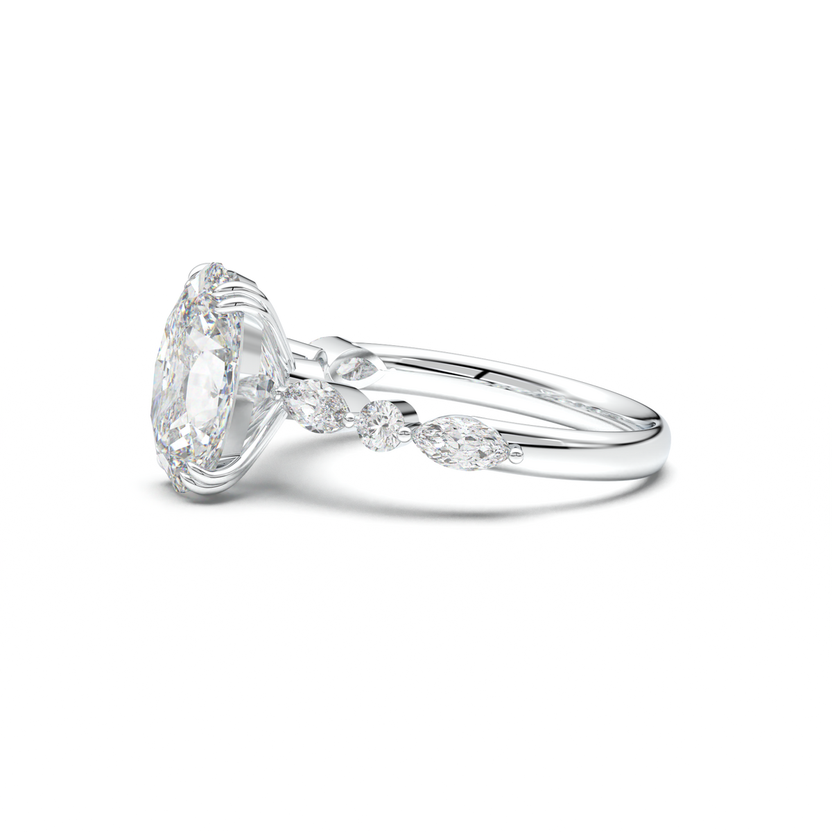 Oval Mixed-Shape Engagement Ring