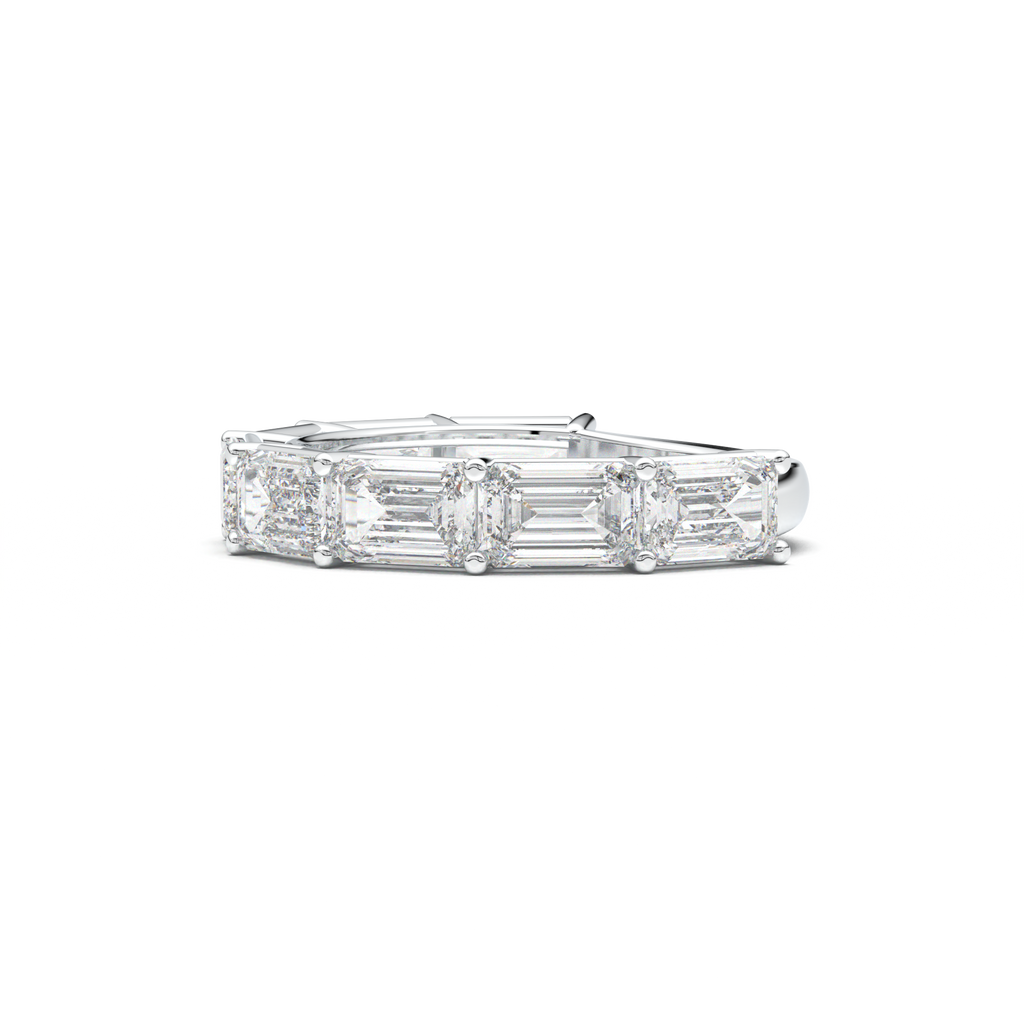 Emerald-Cut Six-Stone Wedding Band