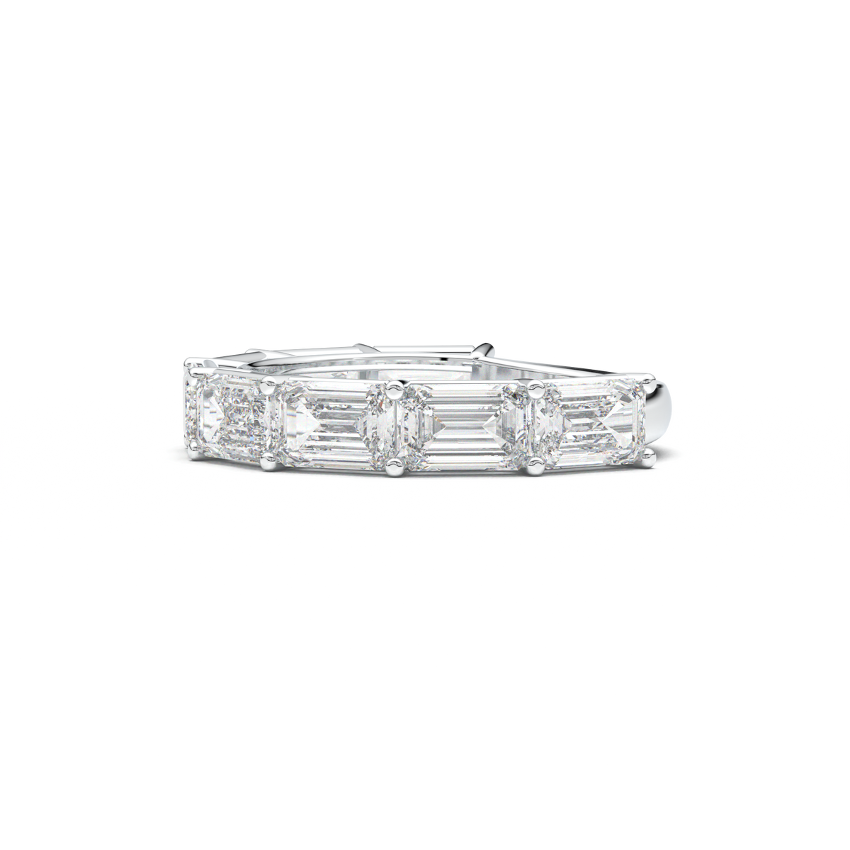 Emerald-Cut Six-Stone Wedding Band