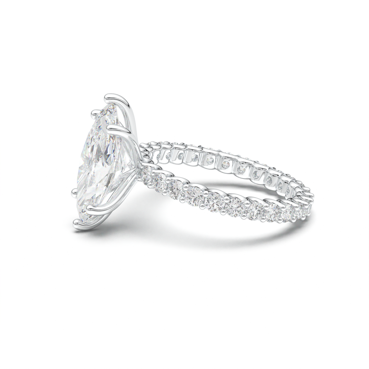 Marquise Pavé Engagement Ring