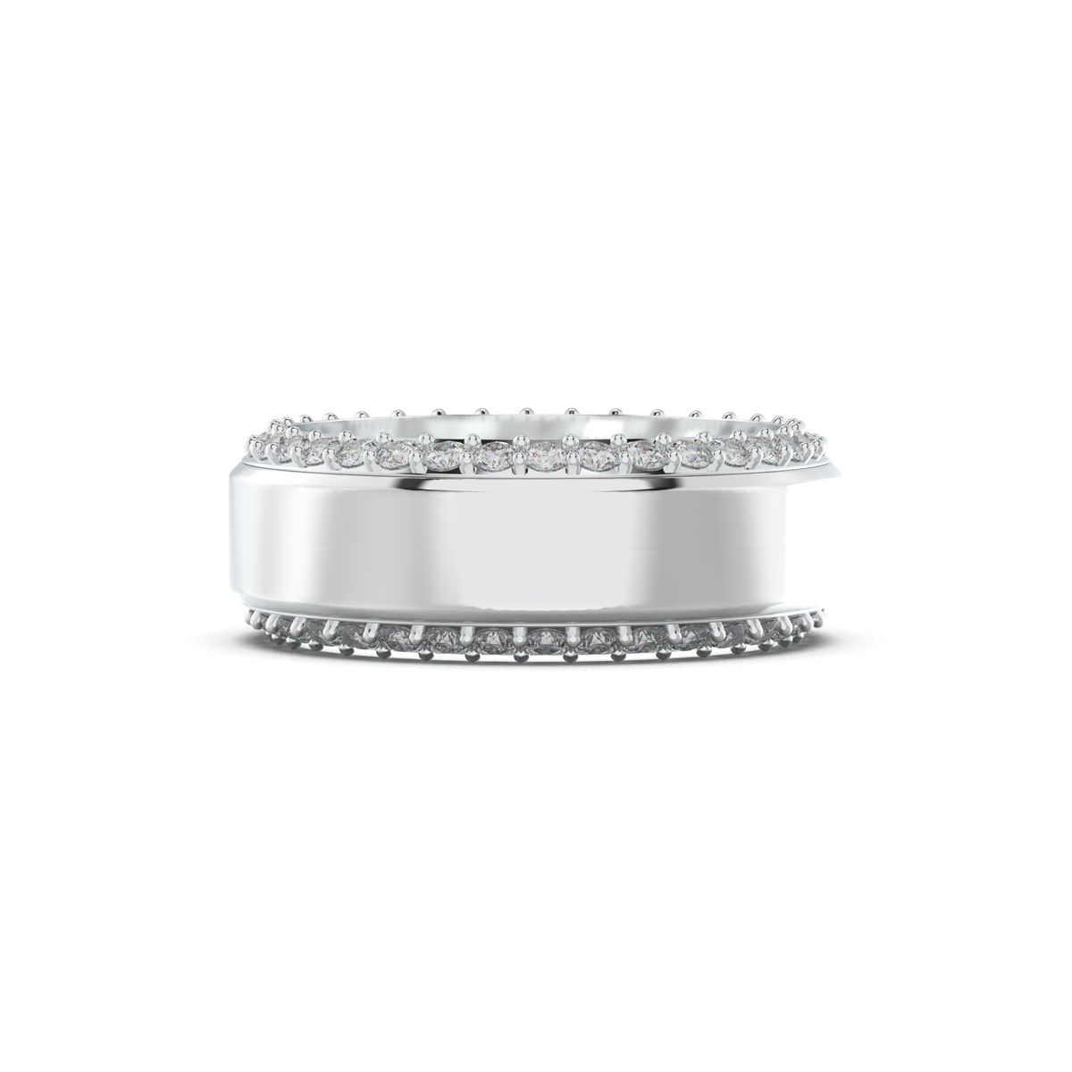 Double Pavé Edge Men's Band