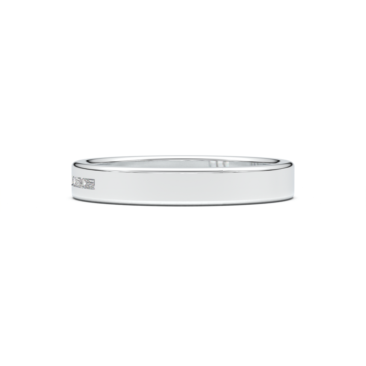 Horizontal Baguette Trio Men's Band
