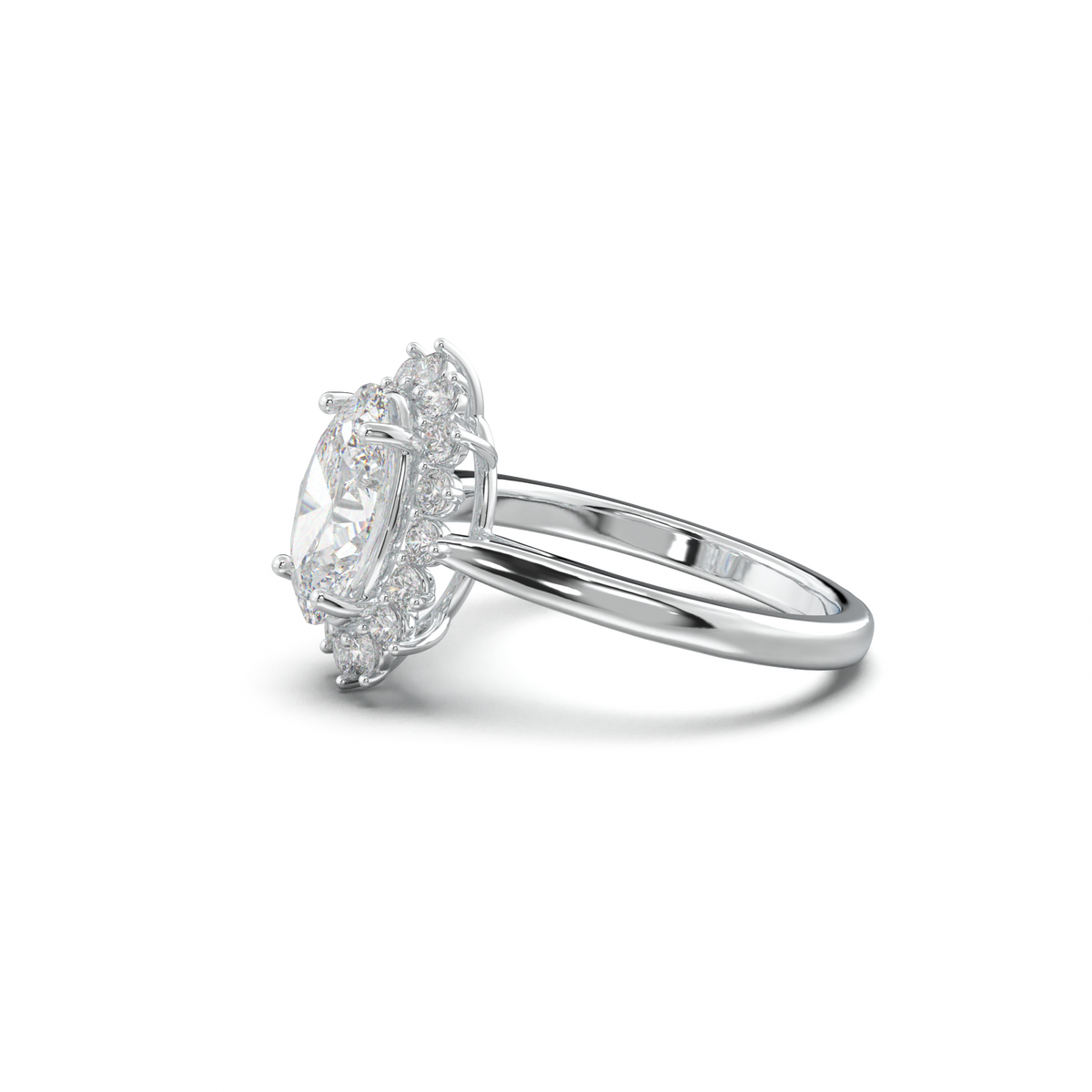 Oval Halo Engagement Ring