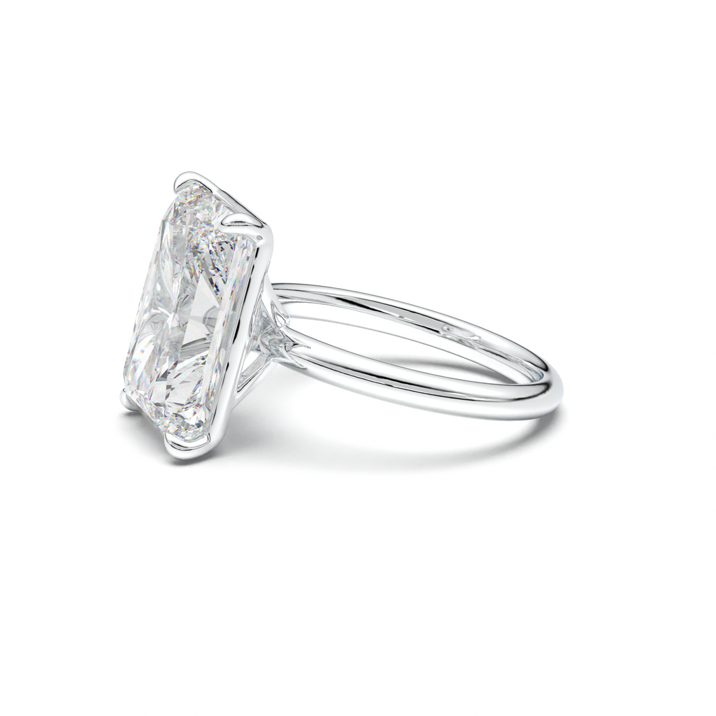 Radiant Solitaire Horseshoe Setting Engagement Ring