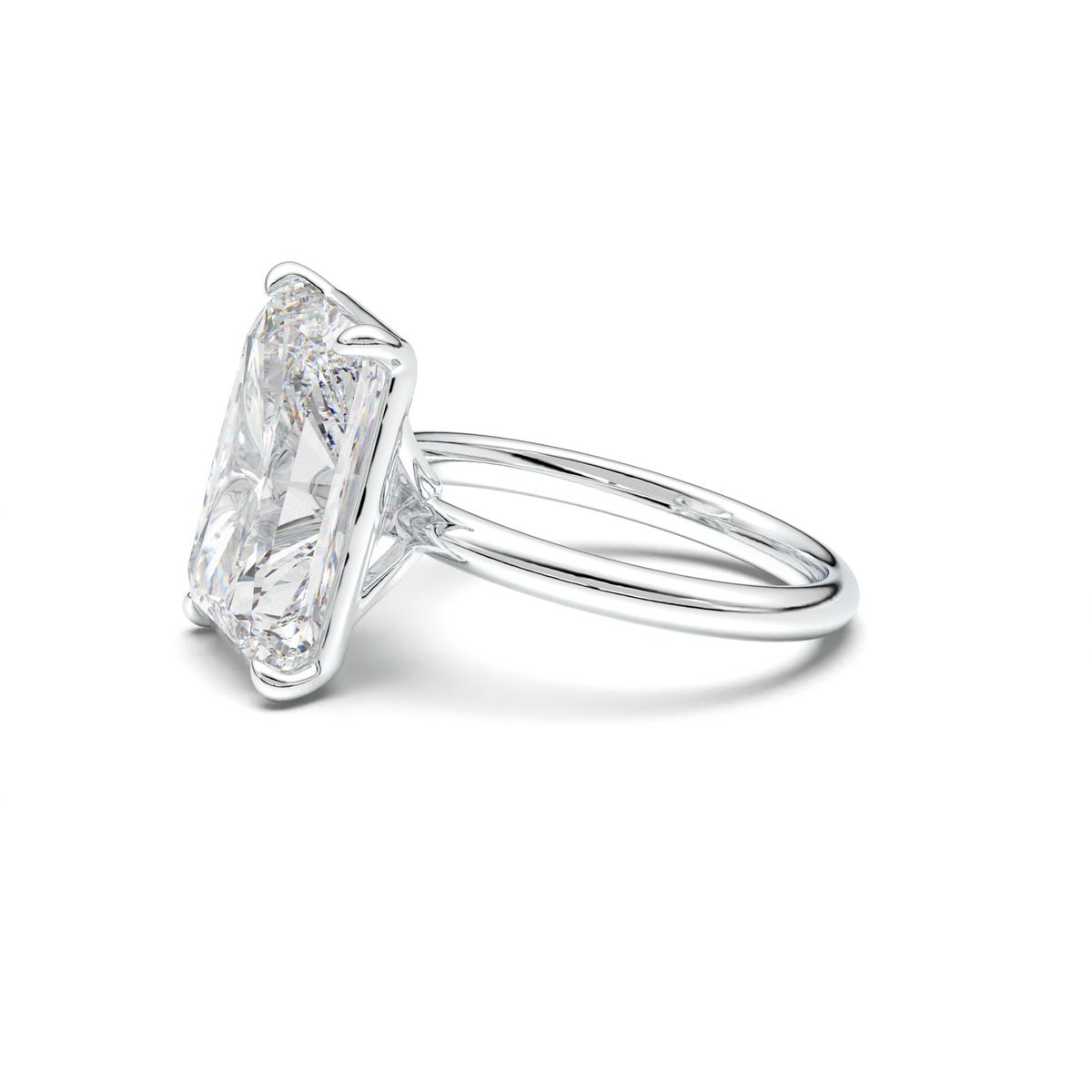 Radiant Solitaire Horseshoe Setting Engagement Ring