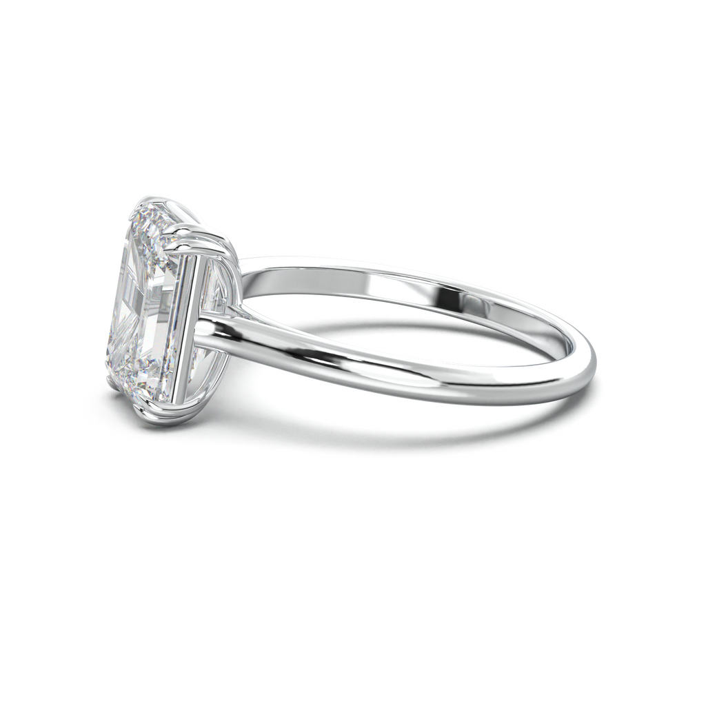 Emerald Solitaire Engagement Ring