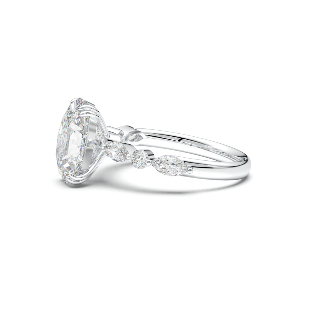 Oval Mixed-Shape Engagement Ring