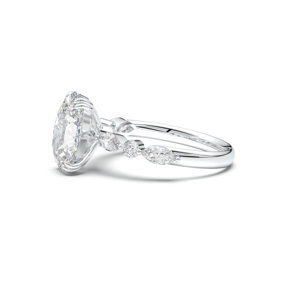 Oval Mixed-Shape Engagement Ring