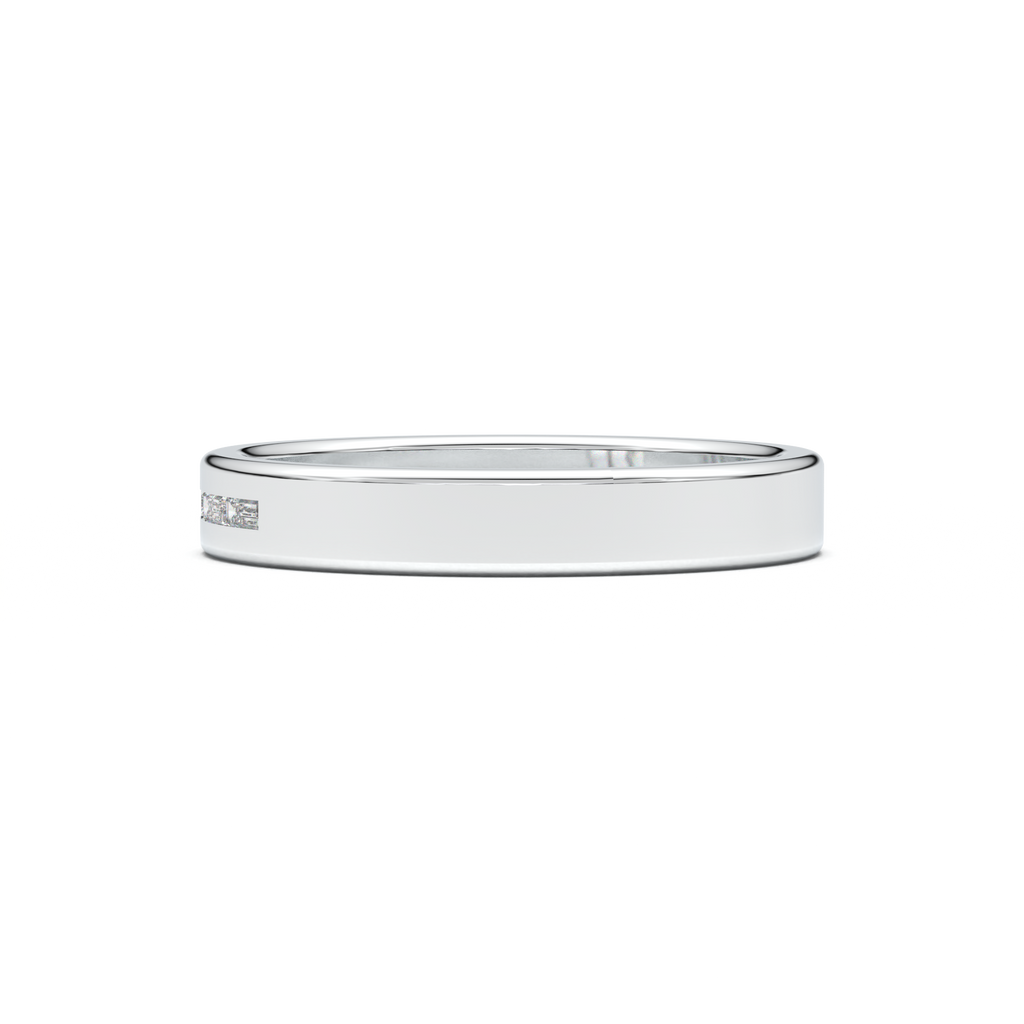 Horizontal Baguette Trio Men's Band