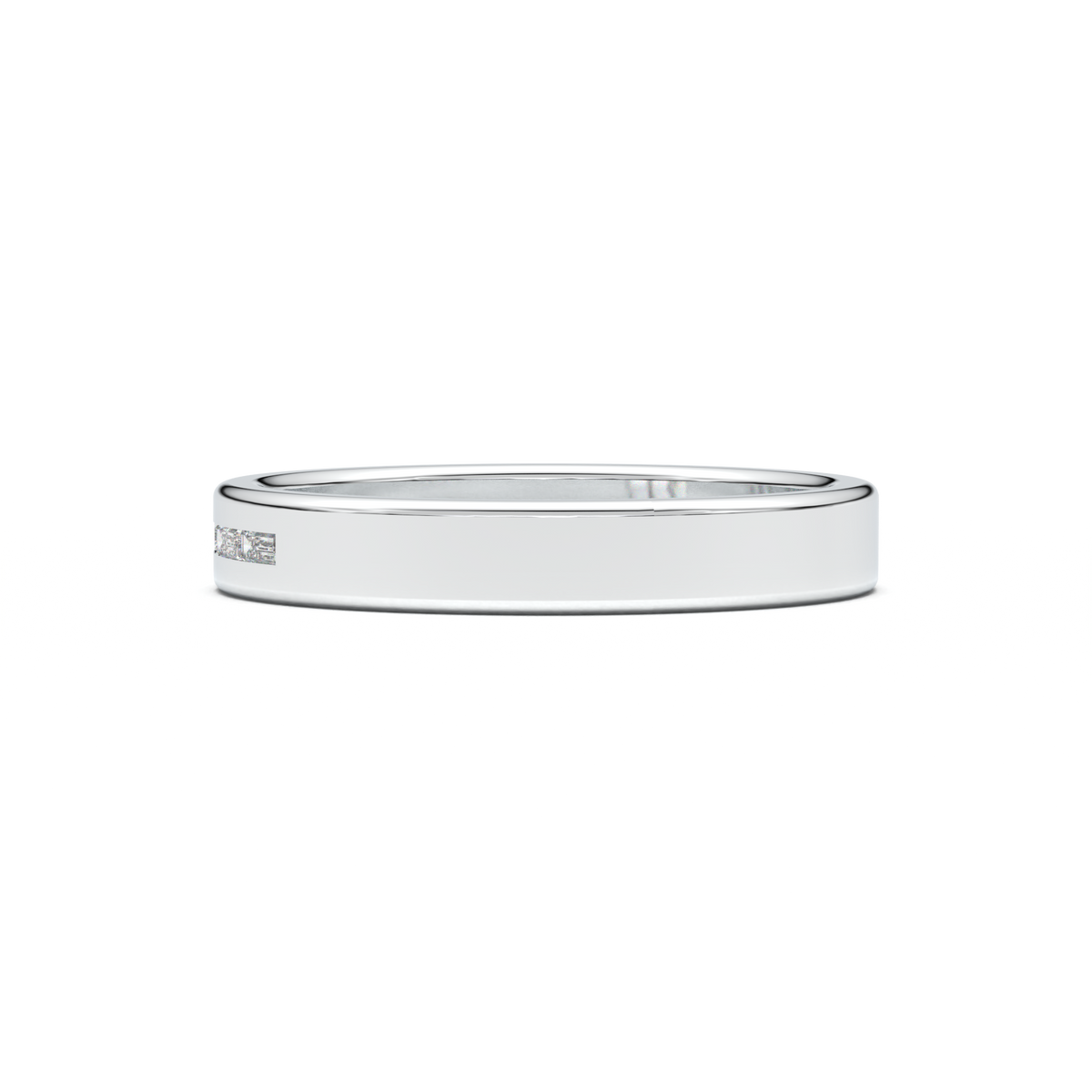 Horizontal Baguette Trio Men's Band