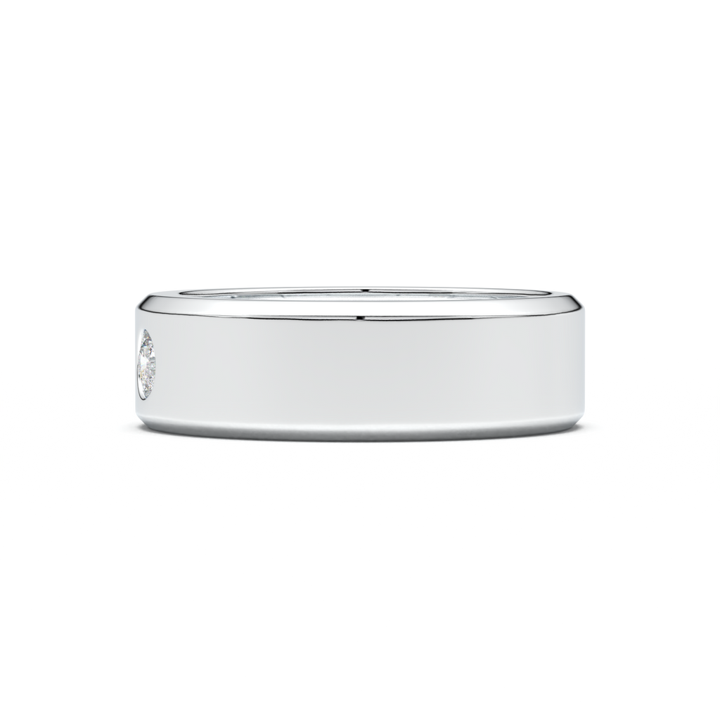 Flush-Set Round Men's Band