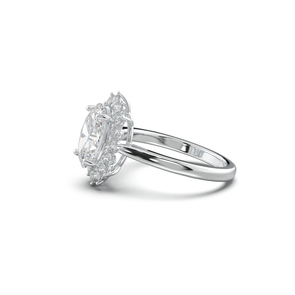 Oval Halo Engagement Ring