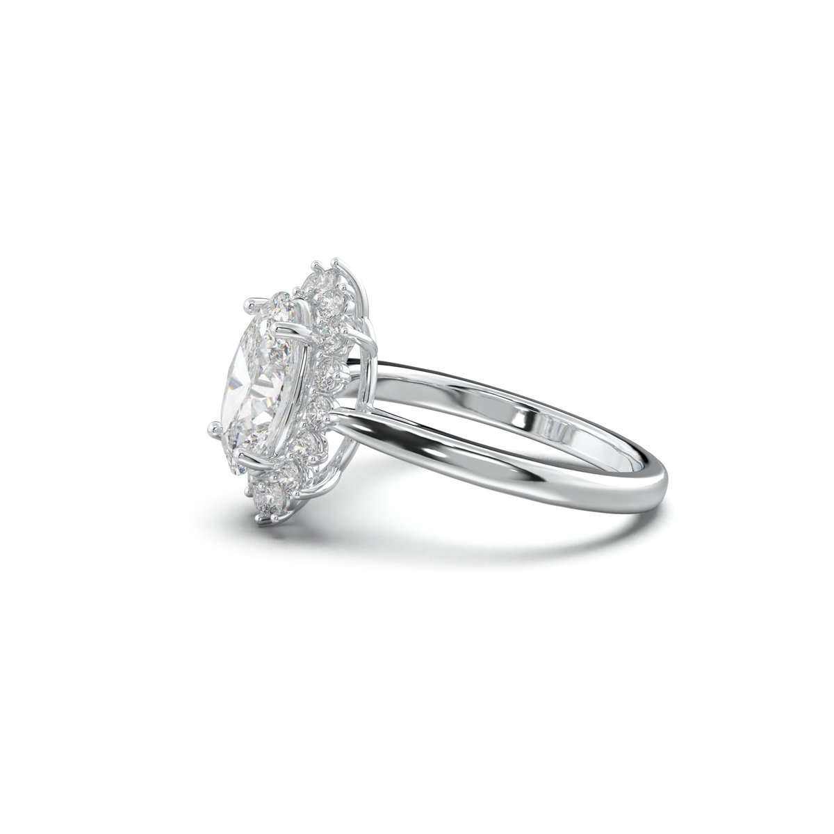Oval Halo Engagement Ring