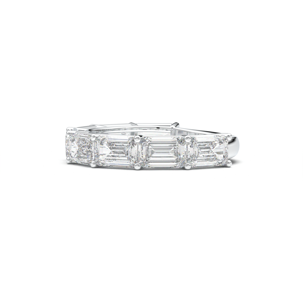 Emerald-Cut Six-Stone Wedding Band