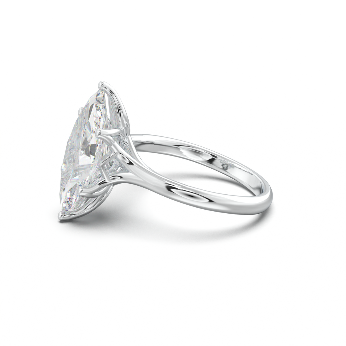 Marquise Solitaire with Hidden Diamond Accent