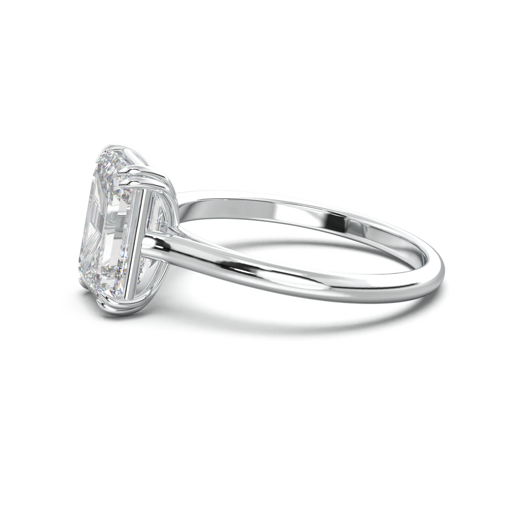 Emerald Solitaire Engagement Ring