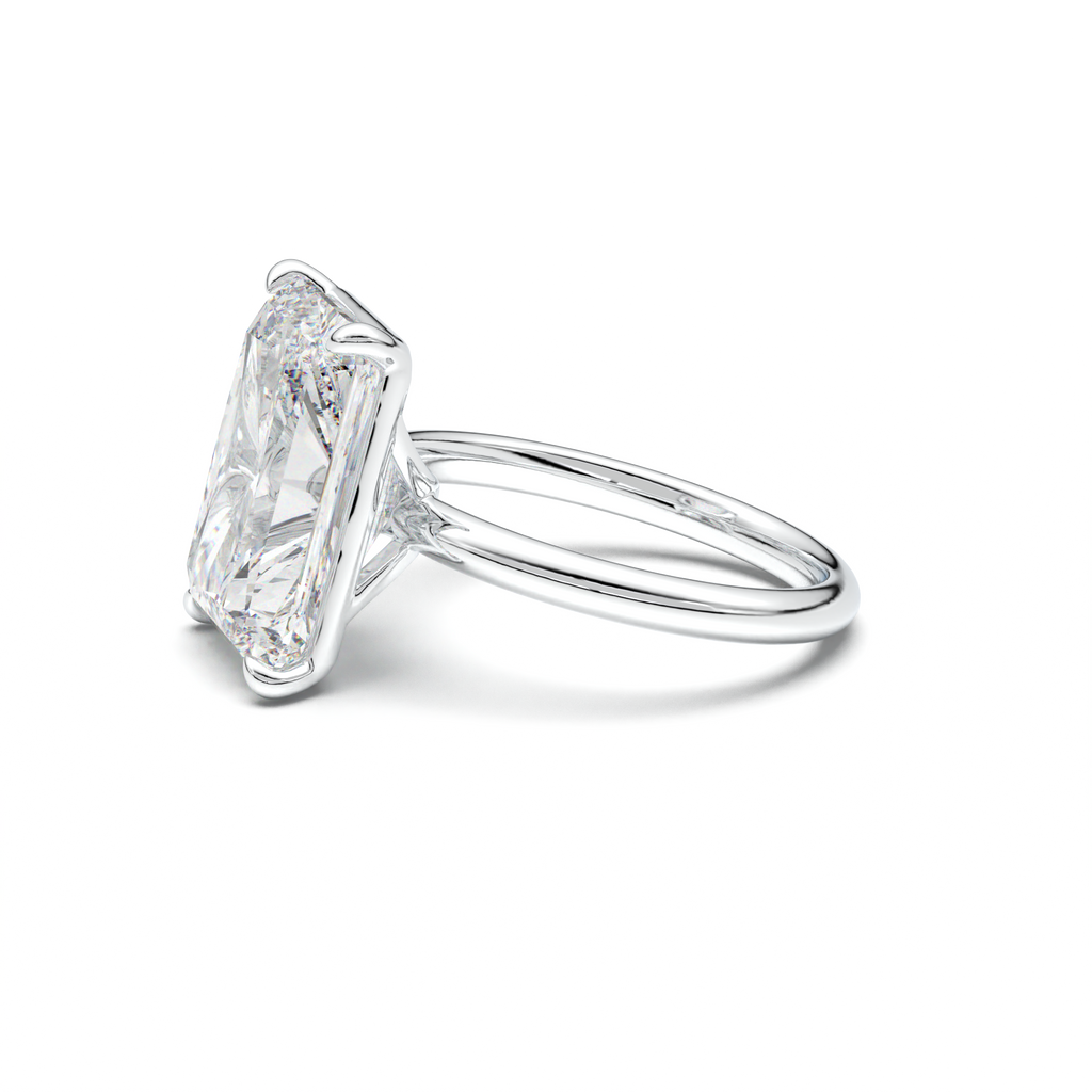 Radiant Solitaire Horseshoe Setting Engagement Ring
