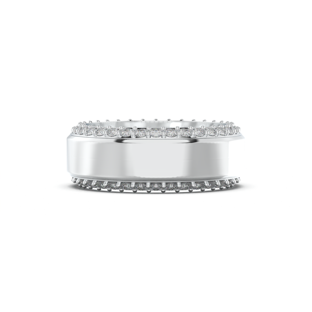 Double Pavé Edge Men's Band