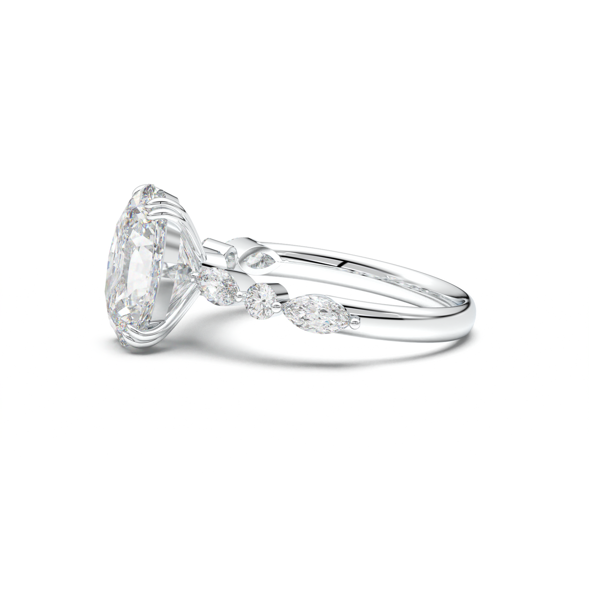 Oval Mixed-Shape Engagement Ring