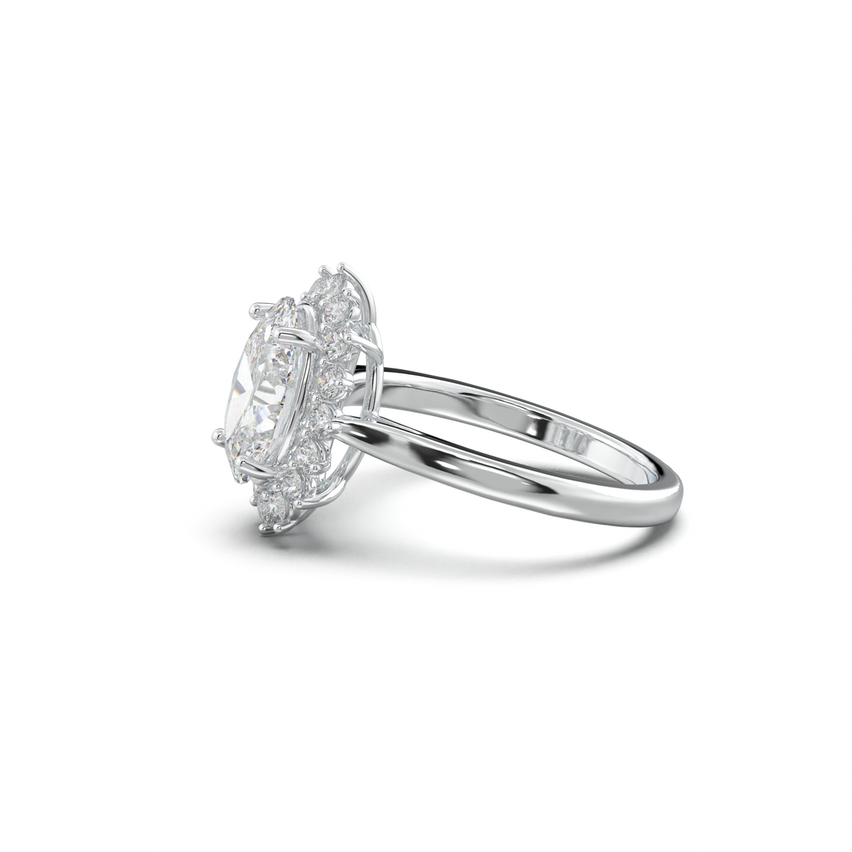 Oval Halo Engagement Ring