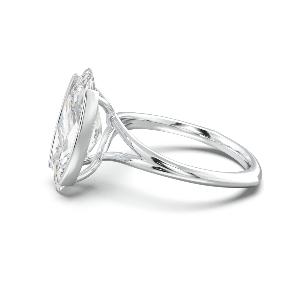 Moval Halo Pavé Engagement Ring