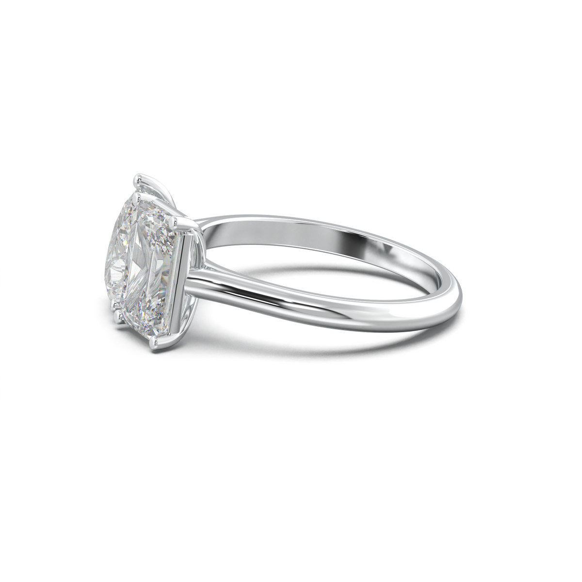 Pear & Emerald Toi et Moi Engagement Ring