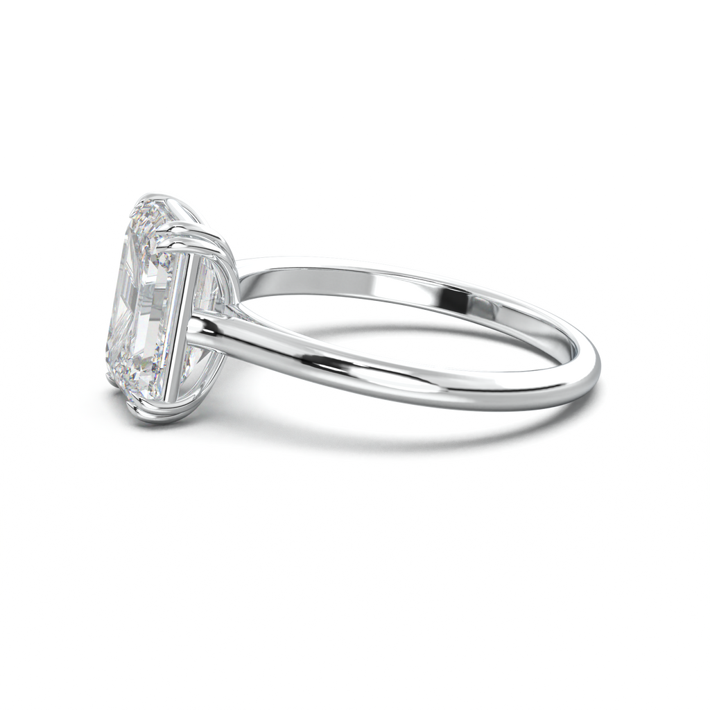 Emerald Solitaire Engagement Ring
