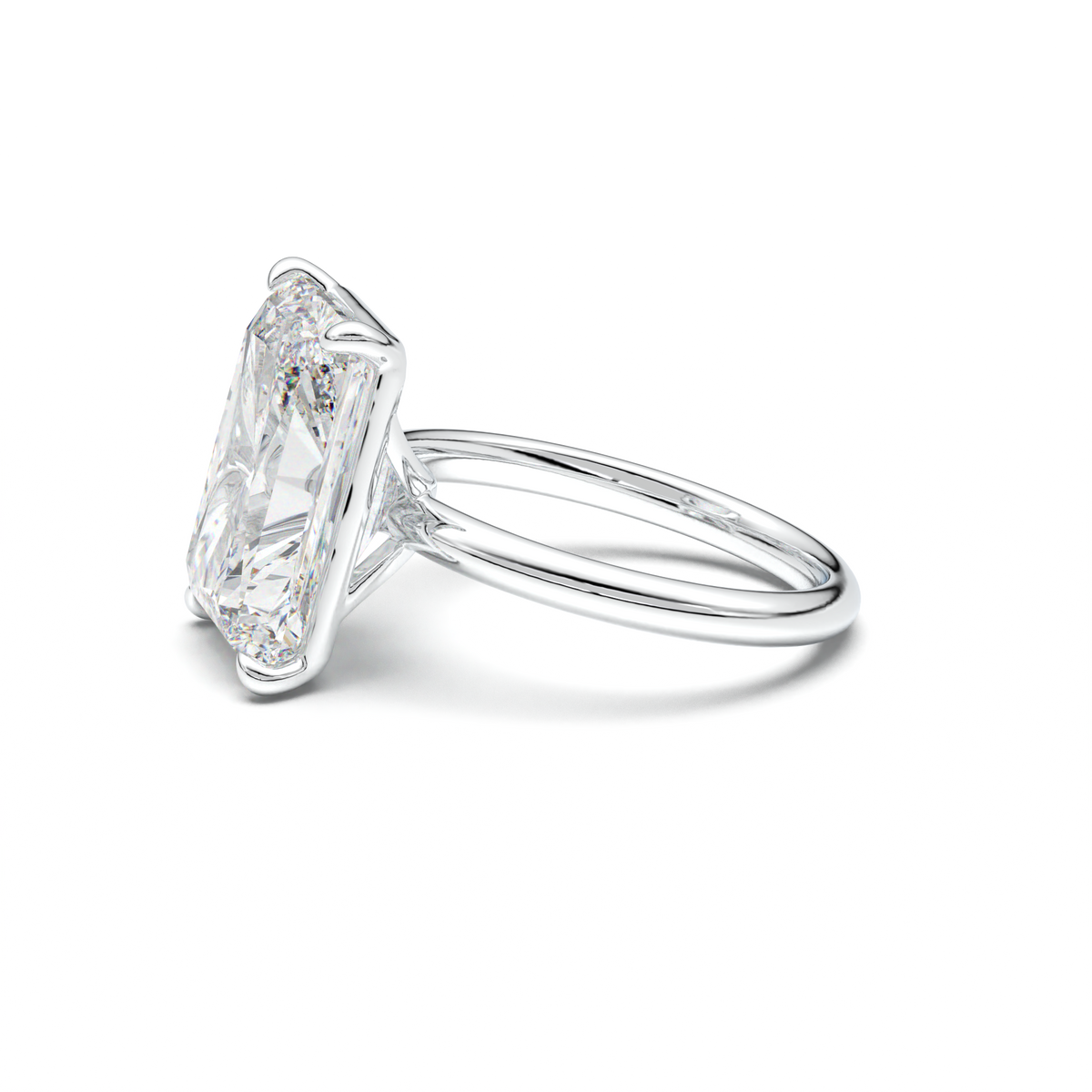 Radiant Solitaire Horseshoe Setting Engagement Ring