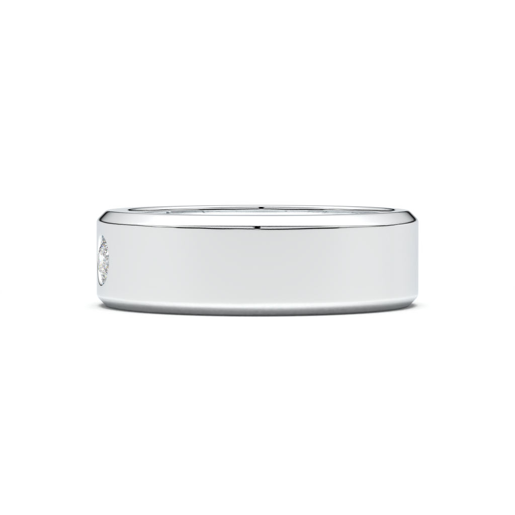 Flush-Set Round Men's Band
