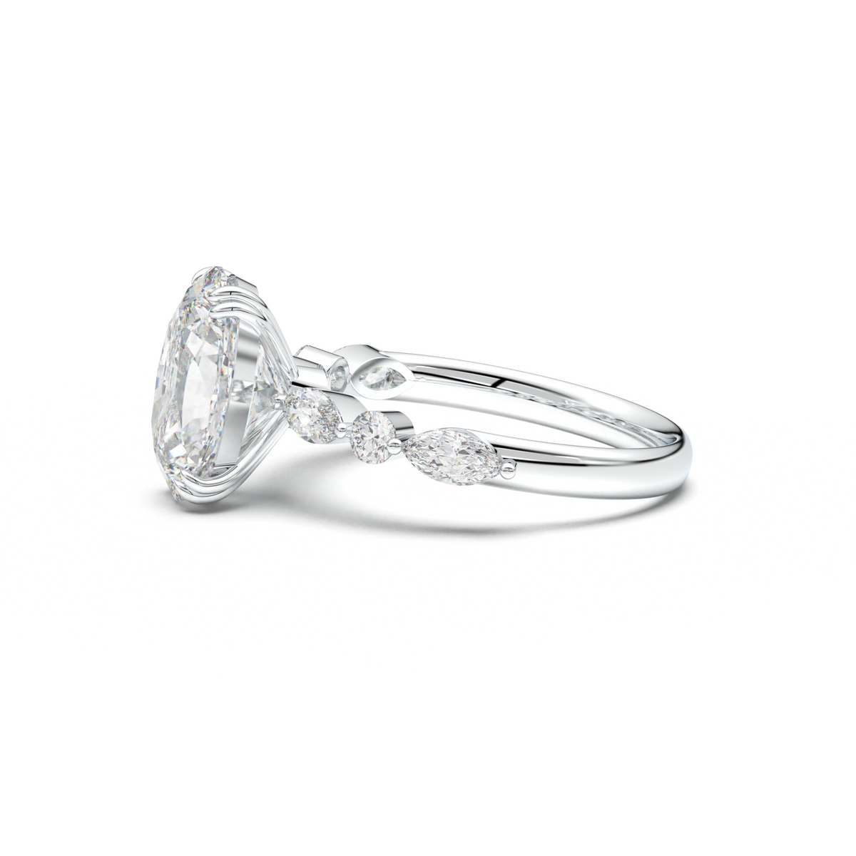 Oval Mixed-Shape Engagement Ring